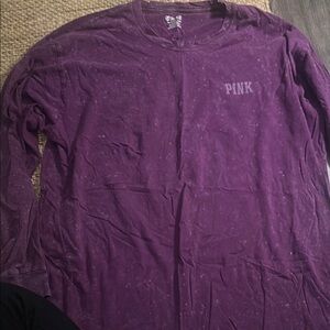 Pink Long Sleeve Purple Shirt